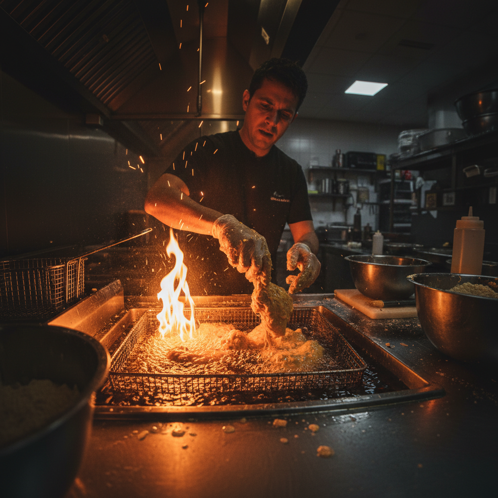 Cozinha em operação